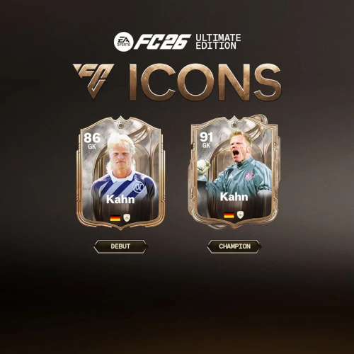 Das Bild zeigt Oliver Kahn als icon im EA FC 26 Karrieremodus