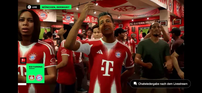 Das Bild zeigt einen Blick auf das Public Viewing im EA FC 26 Karrieremodus