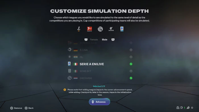 DAs Bild zeigt die erweiterten Statistiken und verbesserten Bildschime für den EA FC 26 Karrieremodus