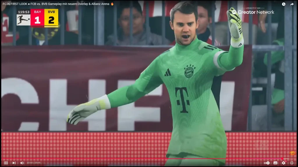 Das Bild zeigt Manuel Neuer im EA FC 26 Karrieremodus