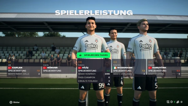 Das Bild zeigt den Sieg bei einem Spiel im Jugendturnier im EA FC 26 Karrieremodus