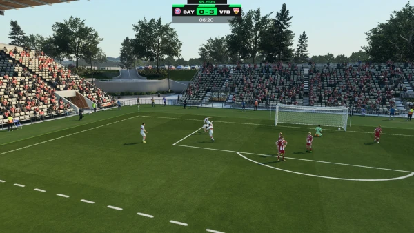 Das Bild zeigt das große Stadion in einem Jugendturnier im EA FC 26 Karrieremodus