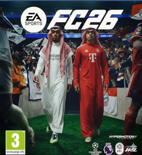 Das Bild zeigt eine Collage, wenn EA von Saudi-Arabien aufgekauft wird, was bleibt vom EA FC 26 Karrieremodus?