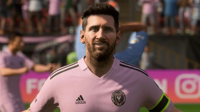 Das Bild zeigt Lionel Messi im EA FC 26 Karrieremodus
