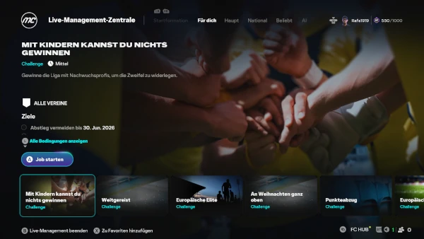 EA FC 26 Karrieremodus: Test der vier neuen Challenges
