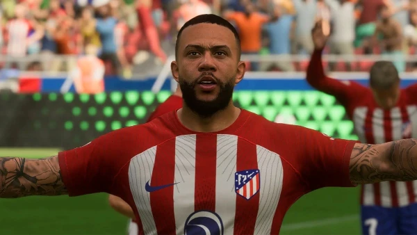 Das Bild zeigt Memphis Depay im EA FC 26 Karrieremodus