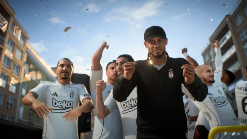 Das Bild zeigt Zlatan Ibrahimovic und Vincent Kompany im EA FC 26 Karrieremodus