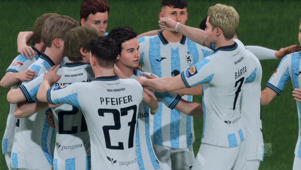 Das Bild zeigt Spieler des TSV 1860 München im EA FC 26 Karrieremodus