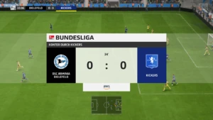 Das Bild zeigt die spielbaren Highlights mit Arminia Bielefeld im EA FC 26 Karrieremodus