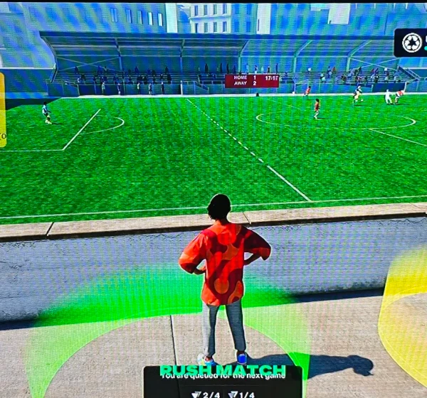 Das Bild zeigt Rush in einer Open World im EA FC 26 Karrieremodus