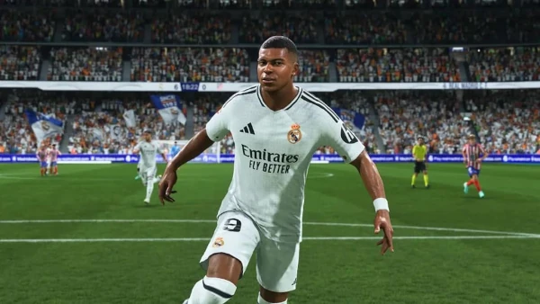 Das Bild zeigt Kylian Mbappé im EA FC 26 Karrieremodus