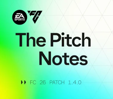 Das Bild zeigt die Pitch Notes zum Update 1.4.0 im EA FC 26 Karrieremodus