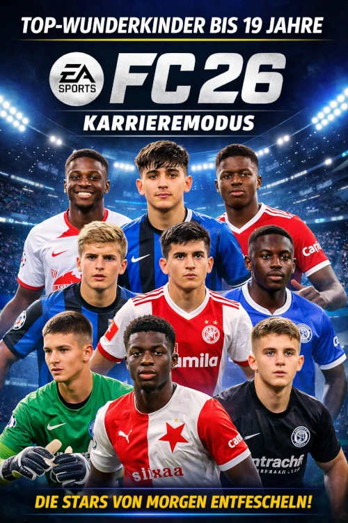 Das bild zeigt neue Wunderkinder nach dem Januar-Update im EA FC 26 Karrieremodus