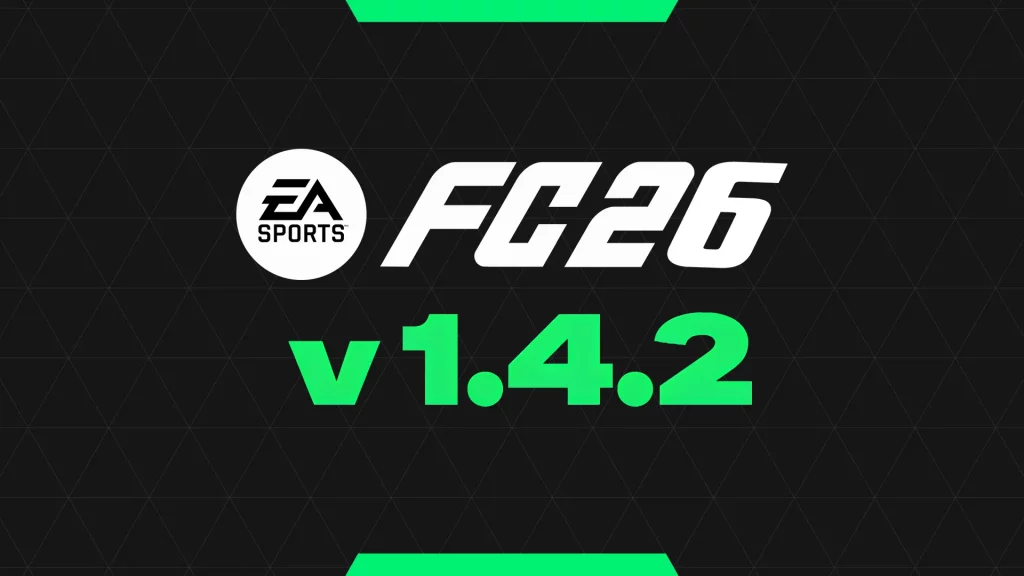 Das Bild zeigt Updadte 1.4.2. im EA FC 26 Karrieremodus