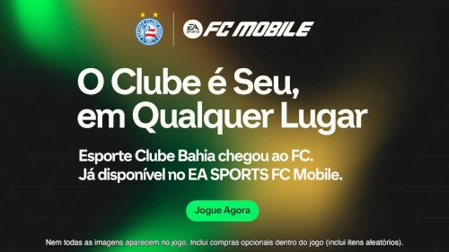 Das bild zeigt die Partnerschaft mit dem Club Bahia aus Brasilien zum EA FC 26 Karrieremodus