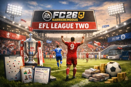 Das Bild zeigt die englische vierte Liga EFL League II im EA FC 26 Karrieremodus