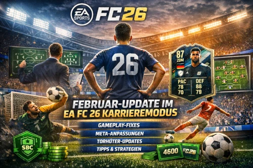 Das Bild zeigt das Februar-Update im EA FC 26 Karrieremodus