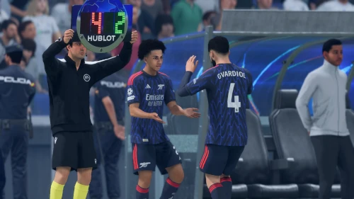 Das Bild zeigt junge Talente beim FC Arsenal im EA FC 26 Karrieremodus