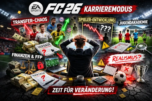 Das Bild zeigt Probleme im EA FC 26 Karrieremodus