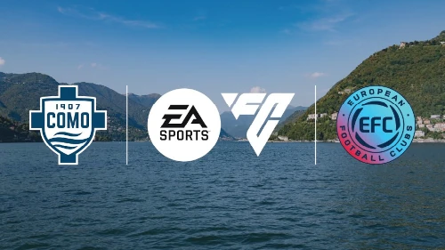 Das Bild zeigt die neue Partnerschaft von Como 1907 über die EFC im EA FC 26 Karrieremodus für FC 27