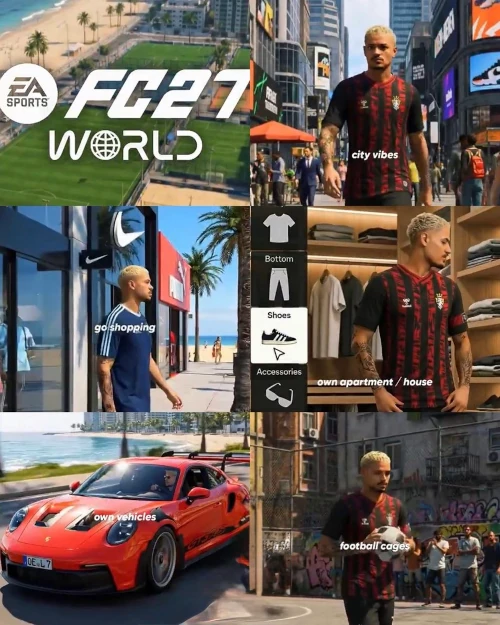 DAs Bild zeigt neue Inhalte der Open World im EA FC 26 Karrieremodus für FC 27