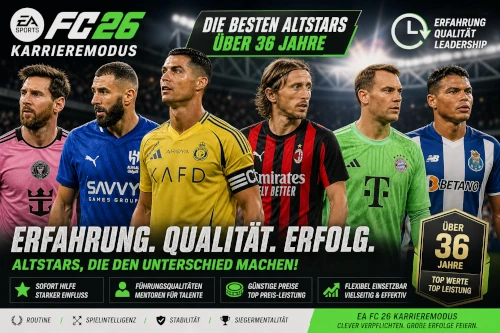 Das Bild zeigt Altstars im EA FC 26 Karrieremodus