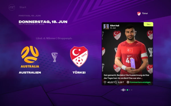 Das Bild zeigt den World's Game WM-im EA FC 26 Karrieremodus