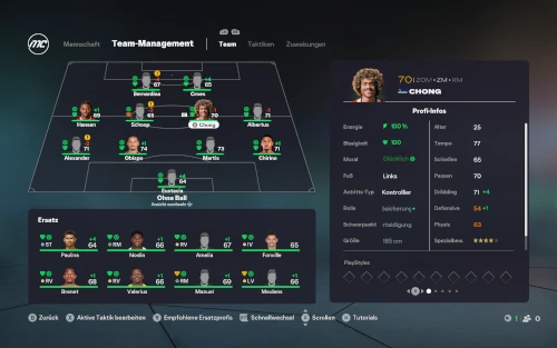 Das Bild zeigt den Spieler Chirino von Curacao im EA FC 26 Karrieremodus