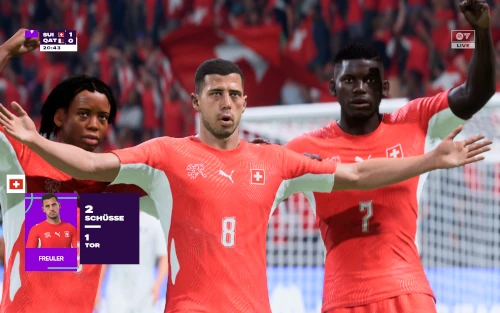 Das bild zeigt die Schweiz in der WM im EA FC 26 Karrieremodus