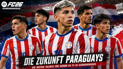 Das Bild zeigt die besten Talente aus Paraguay im EA FC 26 Karrieremodus