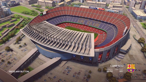 Das Bild zeigt das Spotify Camp Nou Stadion des FC Barcelona, das wohl nicht in de EA FC 27 Karrieremodus zurückkehrt