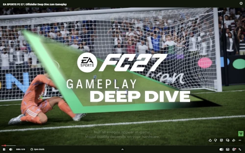 Das Bild zeigt den Gameplay-Trailer für den EA FC 27 Karrieremodus