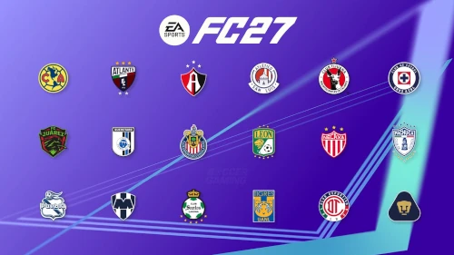 Das Bild zeigt das alle Vereine der Liga MX aus Mexiko im EA FC 27 Karrieremodus