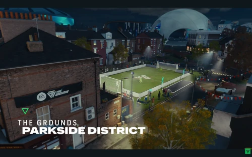 Das Bild zeigt den Titel von The Grounds der Open World inm EA FC 27 Karrieremodus