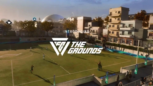 Das Bild zeigt den Titel von The Grounds der Open World inm EA FC 27 Karrieremodus
