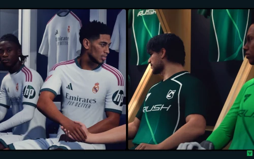 DAs Biold zeigt Jude Bellingham in der kabine von Real Madrid im EA FC 27 Karrieremodus
