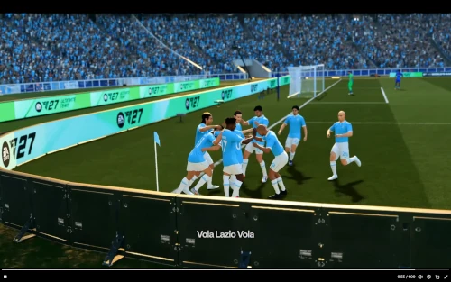 Das Bild zeigt die Speler von Lazio Rom, das in den EA FC 27 Karrieremodus zurückkehrt