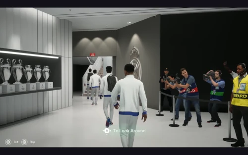 Das zeigt den Weg des Spielers vor dem Match bei Real Madrid im EA FC 27 Karrieremodus