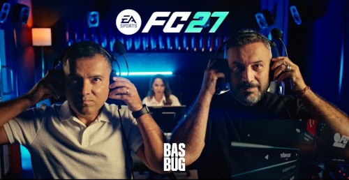 Das Bild zeigt die türkischen Kommentatoren im EA FC 27 Karrieremodus