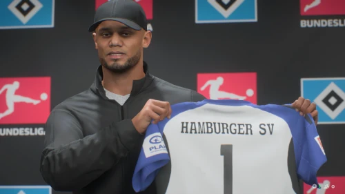 Das Bild zeigt Vincent Kompany als Trainer im EA FC 26 Karrieremodus
