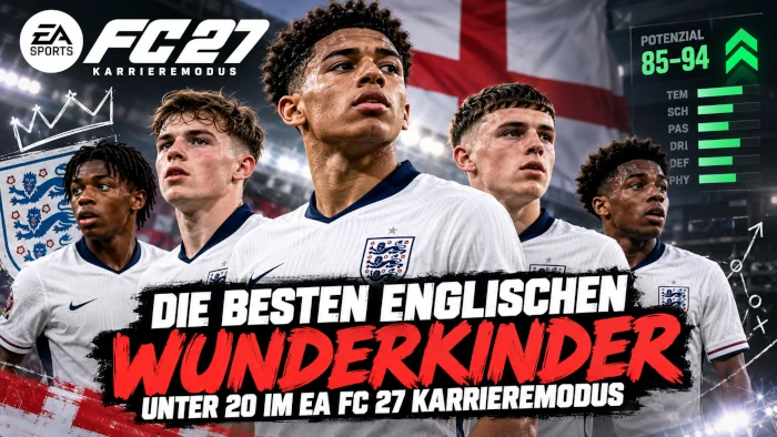 Das Bild zeigt die besten Wunderkinder im EA FC 27 Karrieremodus