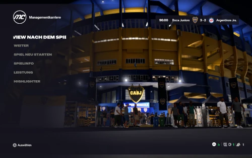 Das Bild zeigt das Stadion La Bombonera der Boca Juniors im EA FC 27 Karrieremodus