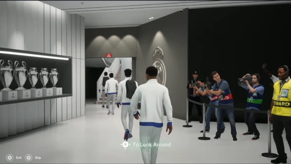 Das Bild zeigt den Einlauf bei Real Madrid im EA FC 27 Karrieremodus