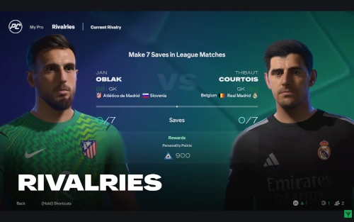 Das Bild zeigt die neuen Rivalitäten in der Spielerkarriere des EA FC 27 Karrieremodus