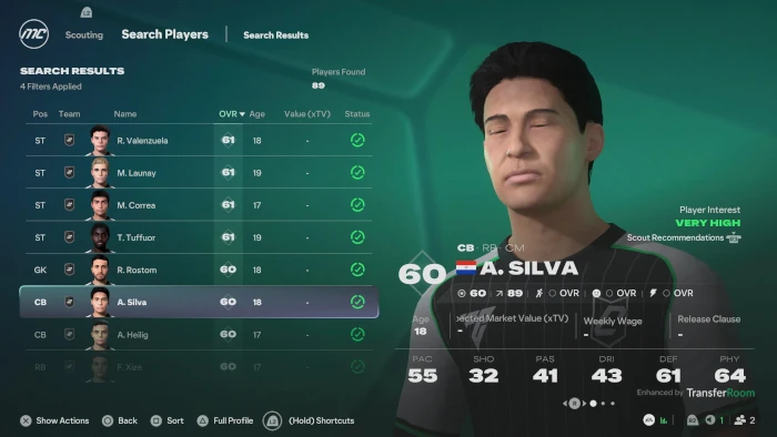 Das Bild zeigt, dass die Regens und Pregens nach dem Update 1.0.4 nicht mehr overpowered sind im EA FC 27 Karrieremodus