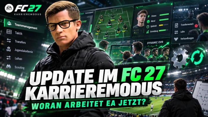 Das Bild zeigt dei Updates im EA FC 27 Karrieremodus