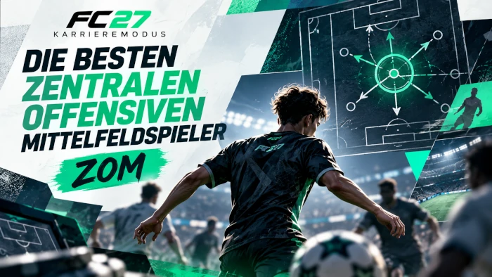 Das Bild zeigt die besten ZM im EA FC 27 Karrieremodus